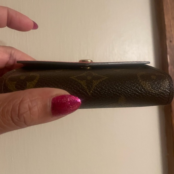 Louis Vuitton, compact accordion wallet LV canvas, print with red - Picture 4 of 13